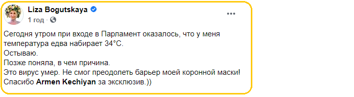 Богуцька похвалилася рожевою маскою-авоською в Раді: