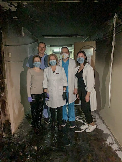Пожар в Александровской больнице Киева: руководитель медучреждения заявила о поджоге, фото — Л.Антоненко