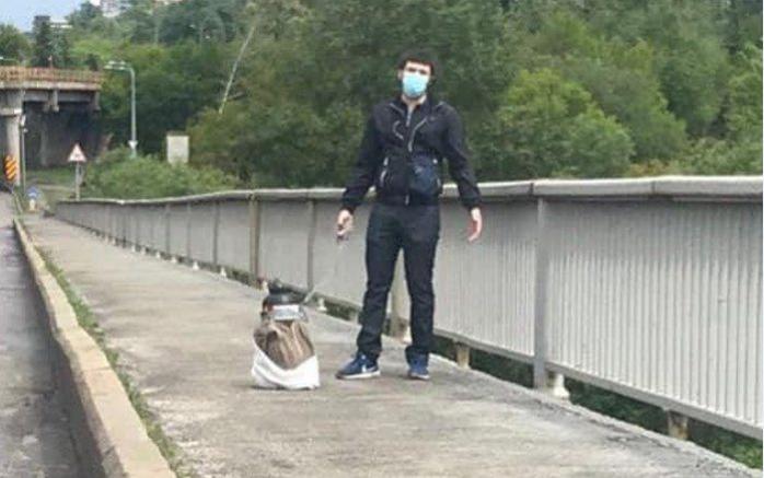 Хотел привлечь внимание к своей жизни: «минеру» моста Метро сообщили о подозрении, фото — Фейсбук Н.Максимец
