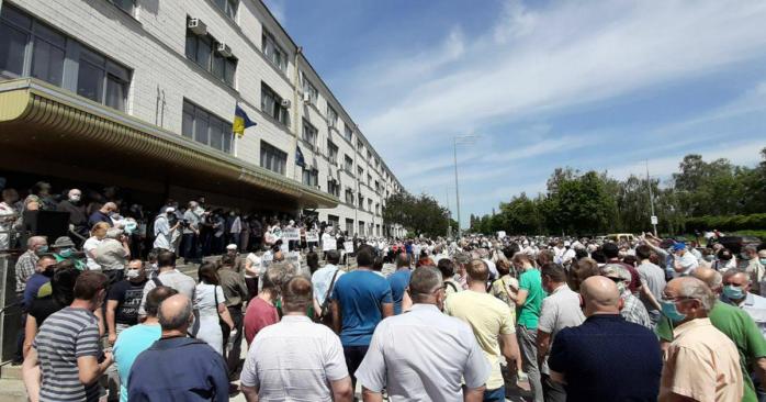 Мітинг працівників «Антонова». Фото: Антон Поляков у Telegram