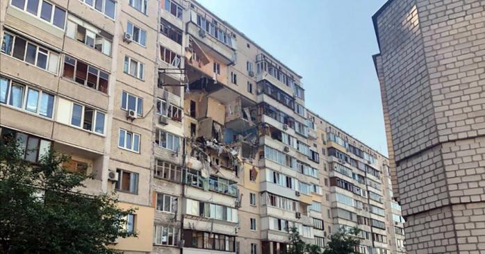 Взрыв дома в Киеве. Фото: ГСЧС