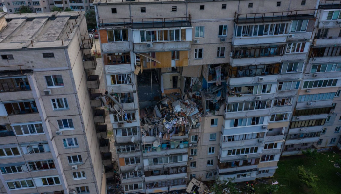 Взрыв в Киеве на Позняках. Фото: Dronarium Ukraine
