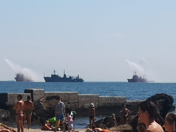 Репетиция военно-морского парада прошла под Одессой. Фото: Думская