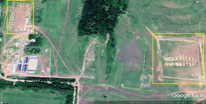 Военная база России под городом Чистяково (Торез) в 2019 году. Фото: glasnostgone.org
