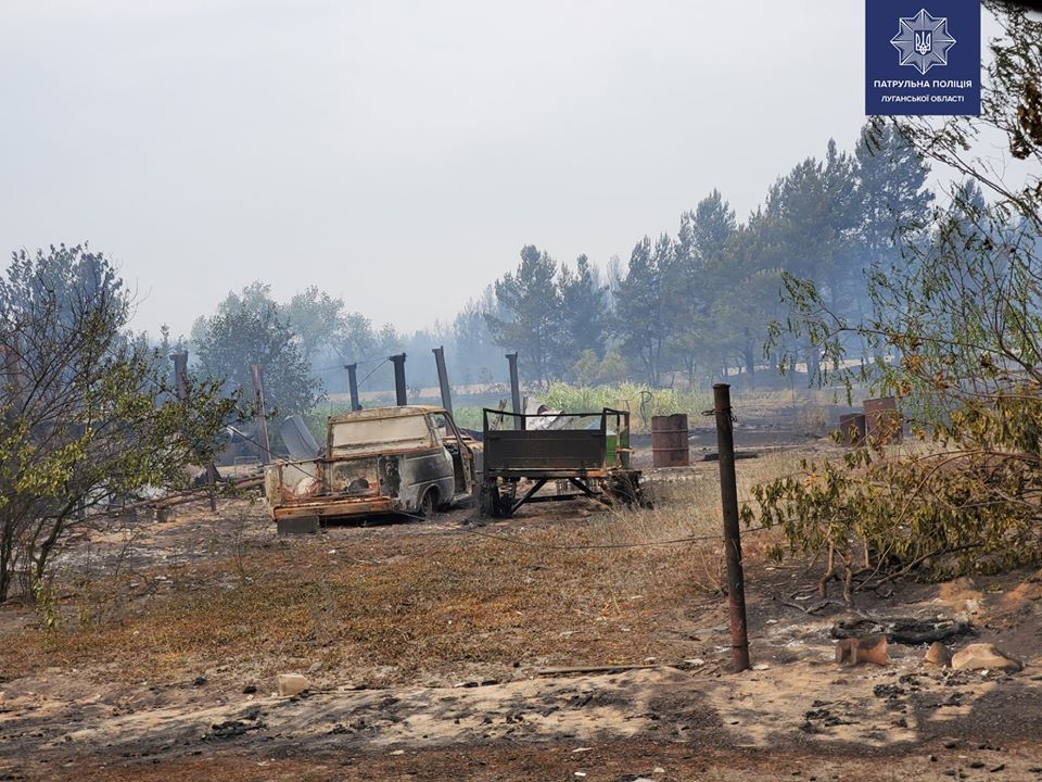 Апокаліптичні фото пожеж на Луганщині показали вогнеборці / Фото: Фейсбук, твіттер