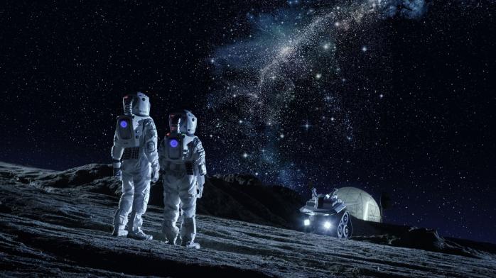 Астронавты на Луне. Фото: NASA