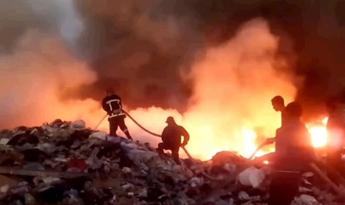 Пожар на свалке в Киеве. Фото: УНИАН