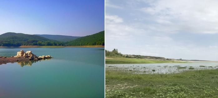Два водосховища Криму на межі висихання — оприлюднено шокуючі фото