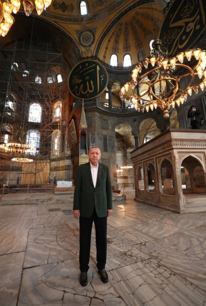 Реджеп Тайїп Ердоган у Святій Софії, фото: прес-служба президента Туреччини