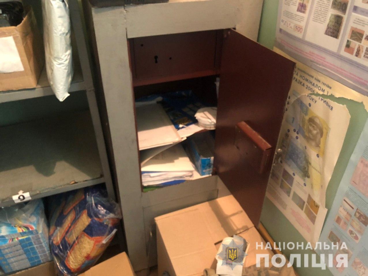 Вооруженный дубинкой разбойник ограбил отделение «Укрпочты», фото: Национальная полиция