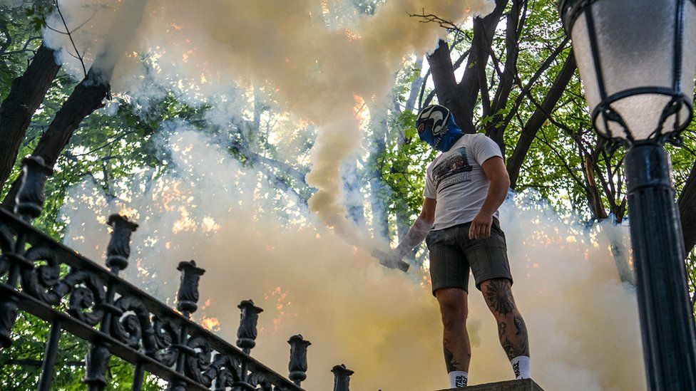 Протест ультрас «Динамо». Фото: Владислав Мусиенко