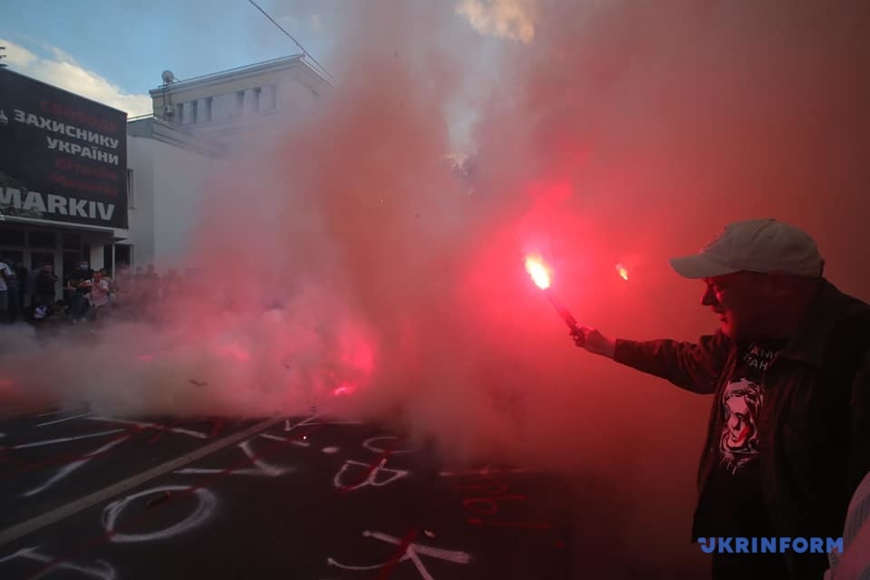 Акция к годовщине нападения на Гандзюк началась в Киеве. Фото: Укринформ