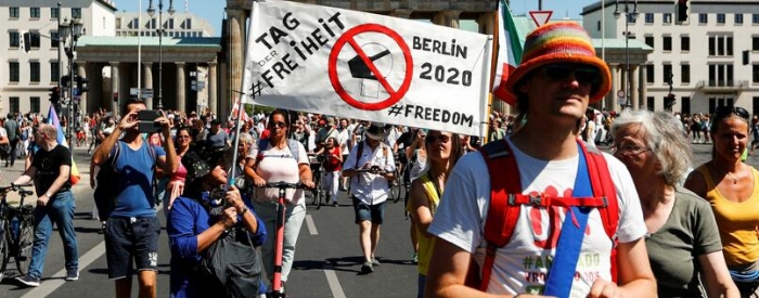 Митинг у Берлине, фото: Tagesspiegel