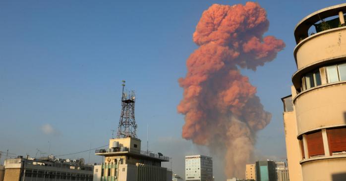 Взрыв в Бейруте. Фото: France24 в Twitter