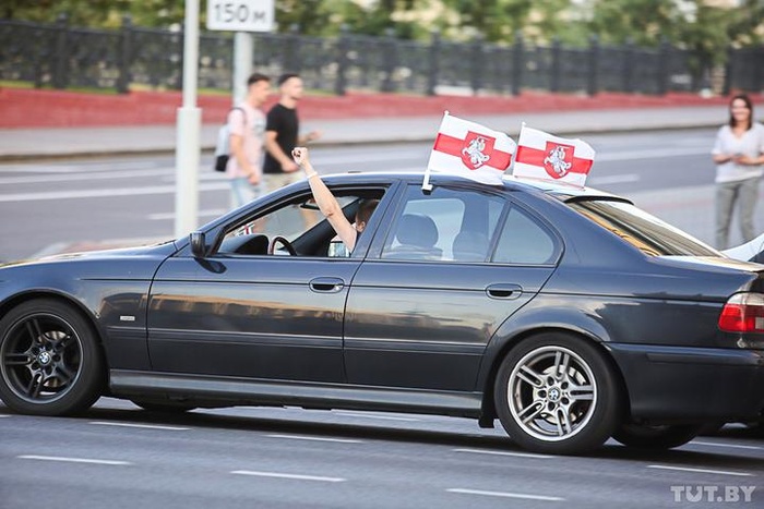 Акция автомобилистов прошла в Минске. Фото: tut.by