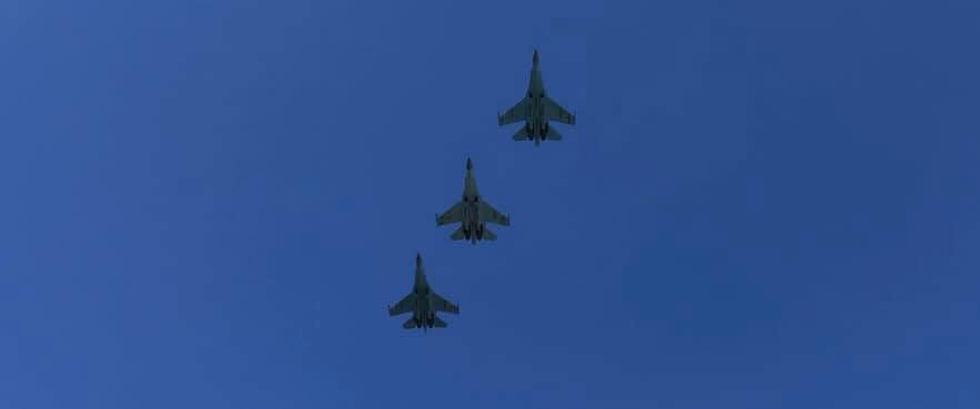 Вивід ескадрильї з-під удару відпрацювали льотчики-винищувачі ЗСУ / Фото: Міноборони