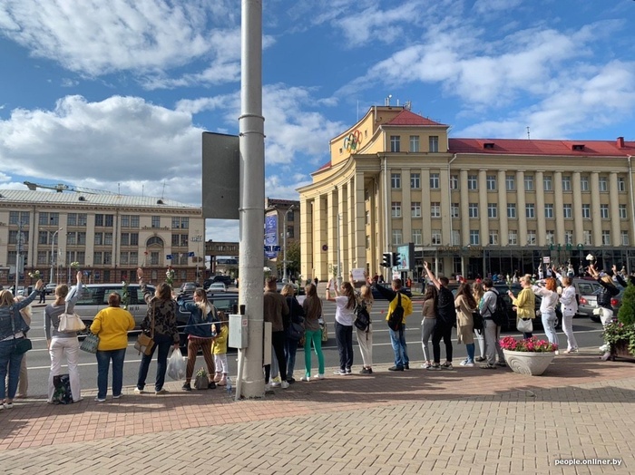 Пятый день протестов в Беларуси. Фото: people.onliner.by