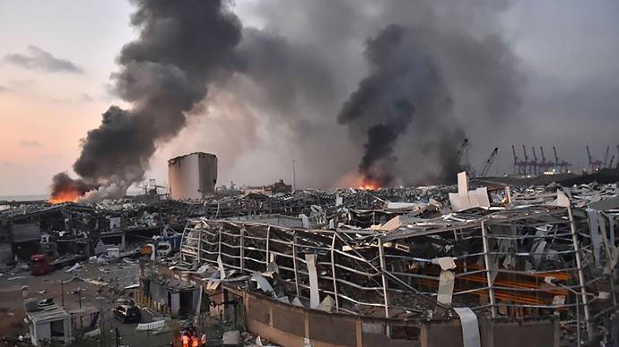 Взрыв в Бейруте. Фото: Украинская правда
