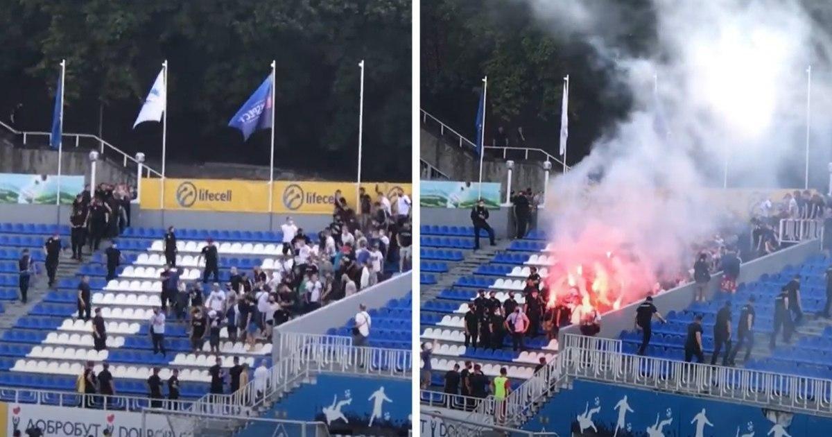 Фанаты «Динамо» прорвались на стадион. Фото: Tribuna.com Украина