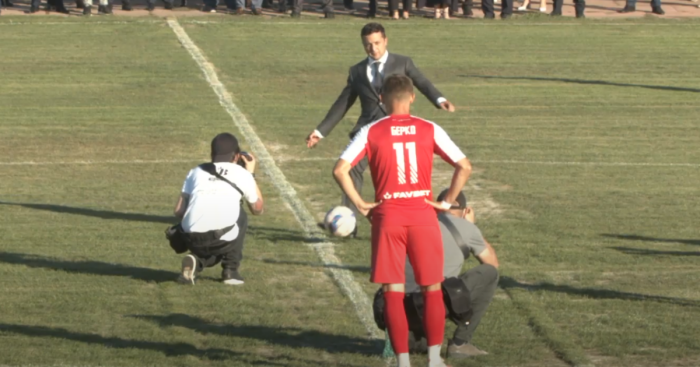 Владимир Зеленский посетил матч ФК «Кривбасс», скриншот видео