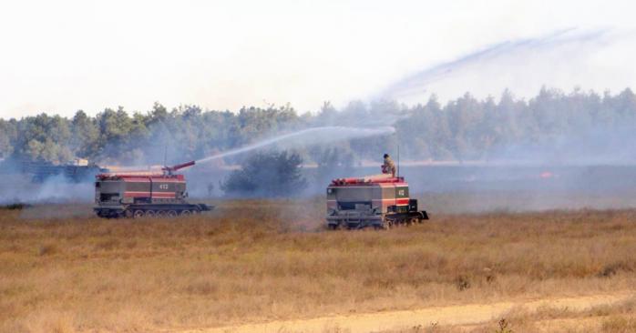 На одном из военных полигонов вспыхнул пожар, фото: Генштаб ВСУ
