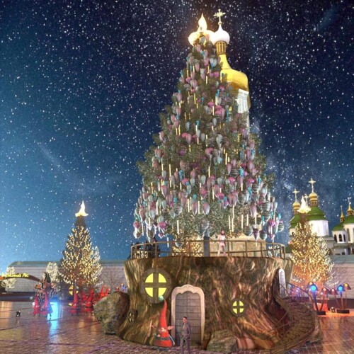 Новогоднюю елку в Киеве установят на сказочном пне, фото — Сегодня