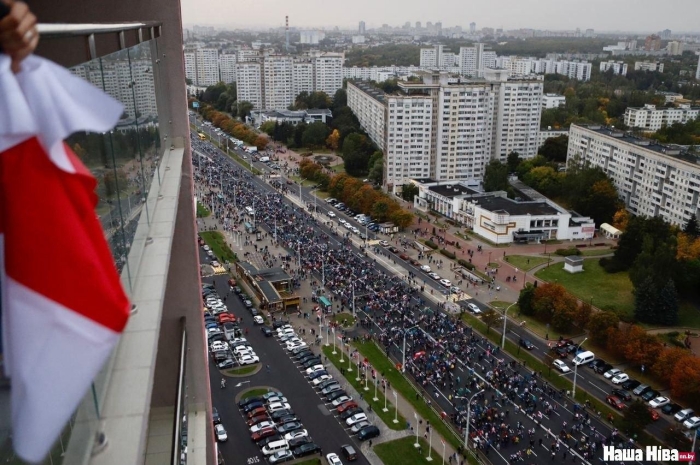 В Беларуси продолжаются масштабные акции протеста, фото: «Наша Нива»