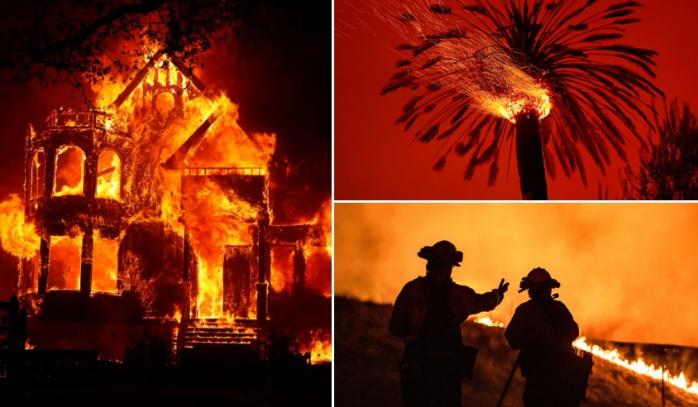 Огненные торнадо и пожары охватили винодельческие районы Калифорнии — фото и видео стихии