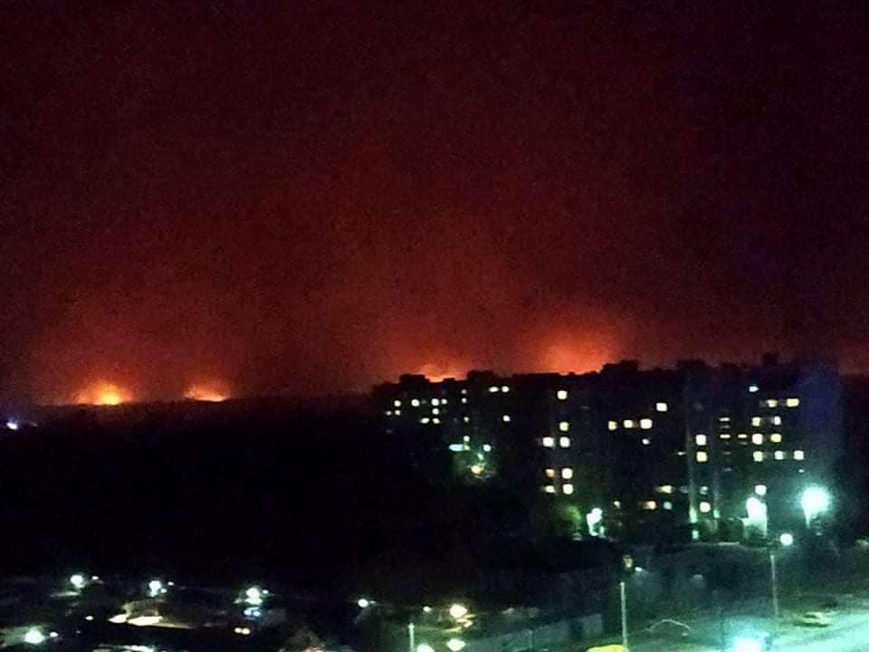 Огонь окружил Северодонецк. Фото: Ирина Венедиктова в Facebook