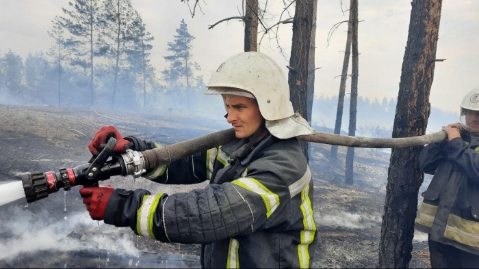На Луганщині триває боротьба з масштабними пожежами, фото: ДСНС