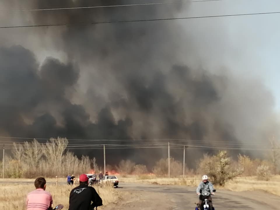 На Луганщине зафиксировали новый пожар, фото: Станично-Луганская райгосадминистрация