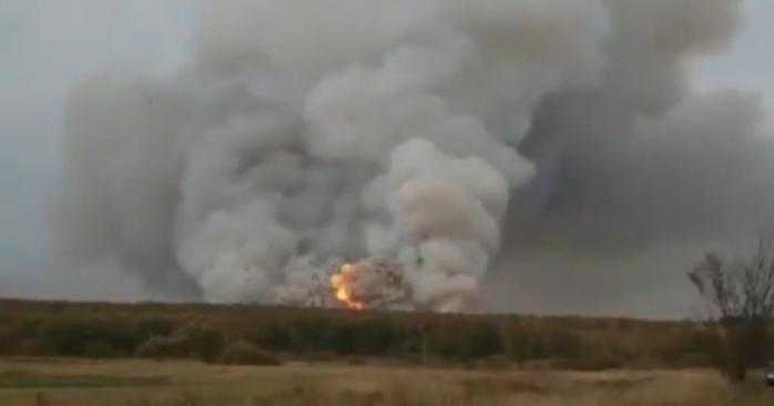 Пожар на складе боеприпасов в России, фото: The Insider