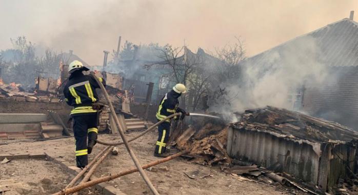 Пожар на Луганщине. Фото: пресс-служба ДСНС