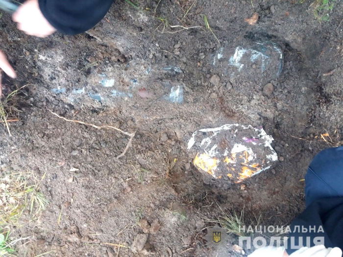 На Рівненщині виявили схрон з гранатами та вибухівкою, фото: Національна поліція