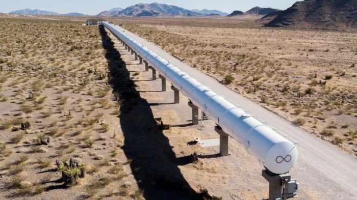 Тестова доріжка Virgin Hyperloop у пустелі Невади, фото: BBC