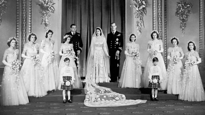 Уникальное свадебное фото 1947 года. Фото: PA
