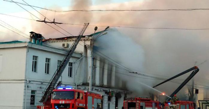 Пожар в Полтаве. Фото: Нацполиция