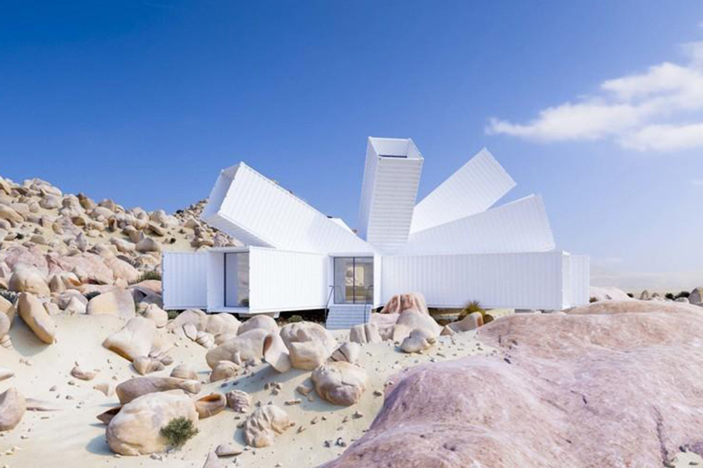 Причудливый дом из контейнеров построят в Калифорнии. Фото: Realtor.com