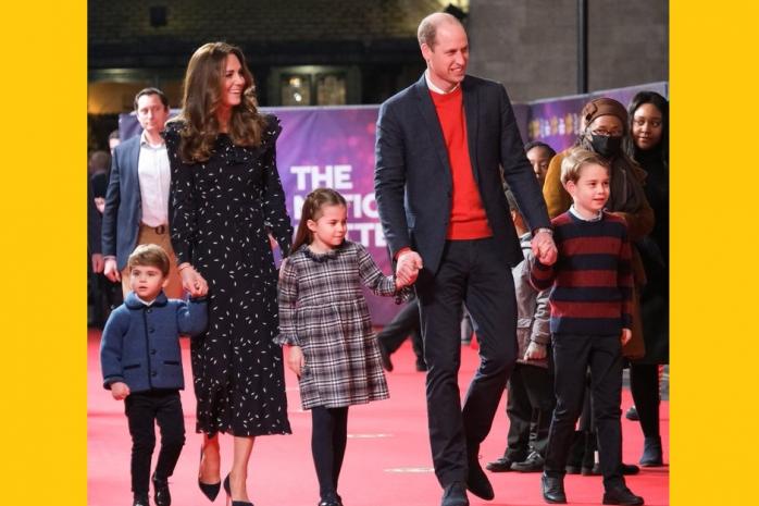 Кейт Миддлтон и принц Уильям появились в театре с тремя детьми