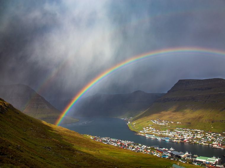 «Двойная радуга над Клаксвіком». Фарерские острова, Дания. Фото: Marko Korosec