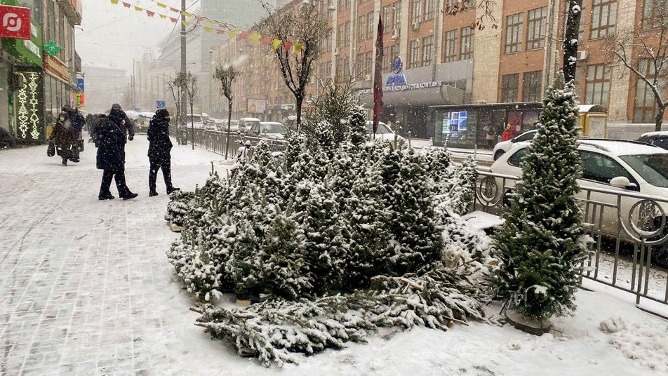 Снігопад у Києві. Фото: РБК-Україна, Суспільне
