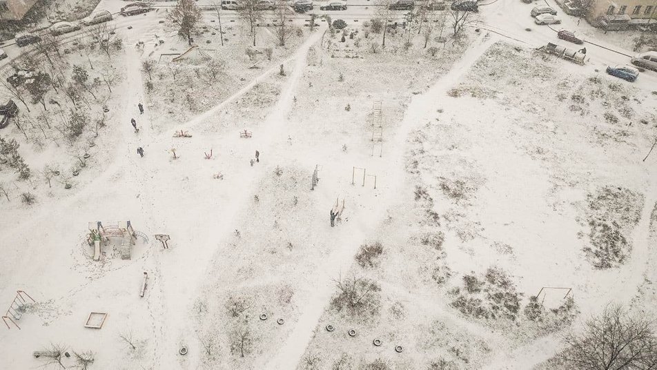 Снегопад в Киеве. Фото: РБК-Украина, Общественное