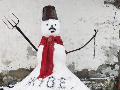 Снеговик. Фото: Радыё Cвабода