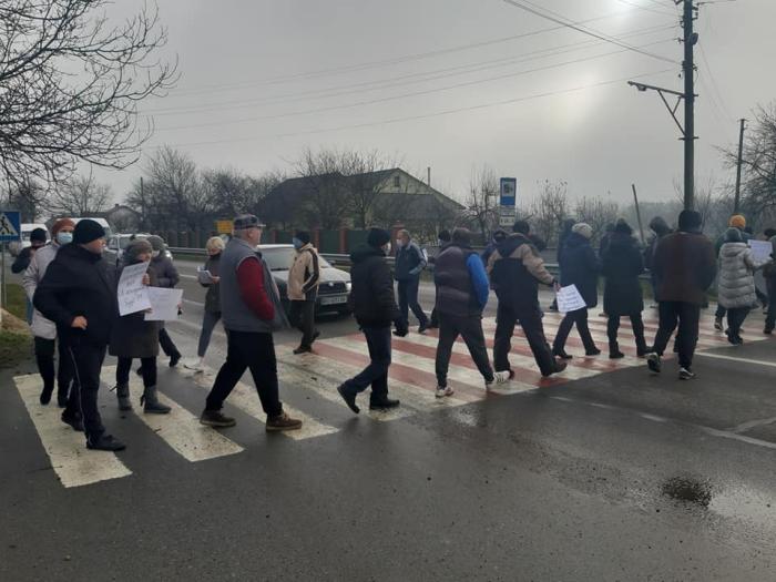 Під час акції протесту у Снятині, фото: соціальні мережі