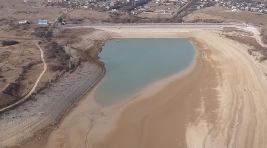 Аянське водосховище остаточно пересохло. Кадр із відео