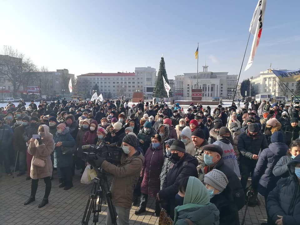 Протести в Херсонській області. Фото: Херсонці