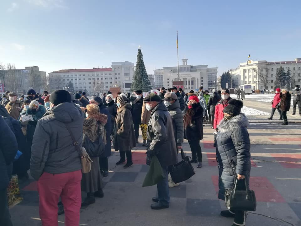 Протести в Херсонській області. Фото: Херсонці