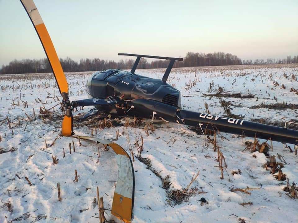 Біля Борисполя розбився вертоліт. Фото: dtp.kiev.ua