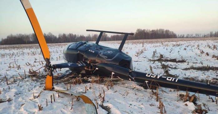 Біля Борисполя розбився вертоліт. Фото: dtp.kiev.ua