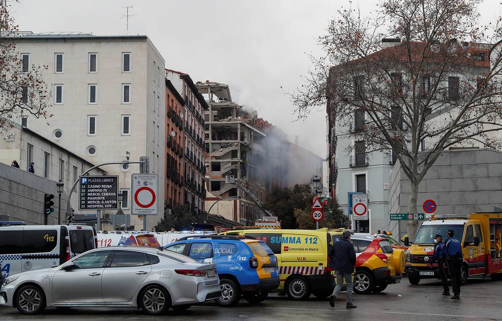 Взрыв в Мадриде разрушил многоэтажку